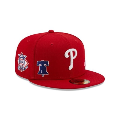 Red Philadelphia Phillies Hat - New Era MLB Multi 59FIFTY Fitted Caps USA2703684